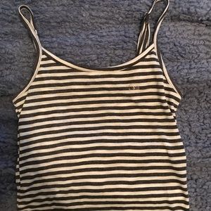 Simple striped tank cropped